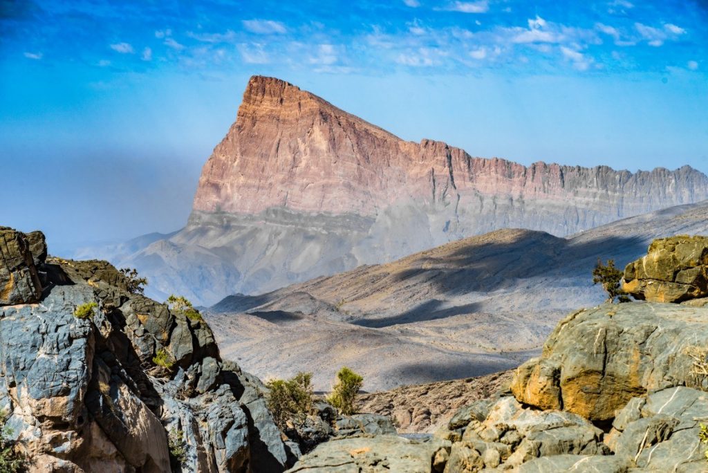 Horská krajina v okolí Jebel Shams.