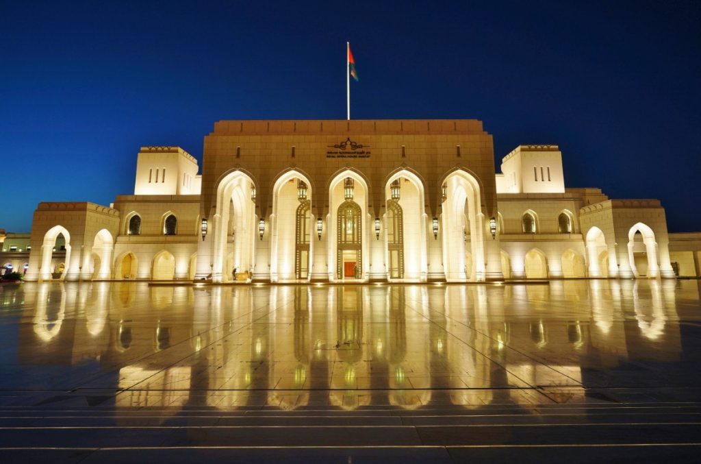 Budova Královské opery v ománském hlavním městě Muscatu.