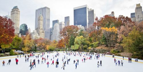 Zimní bruslení v proslulém newyorském Central Parku.