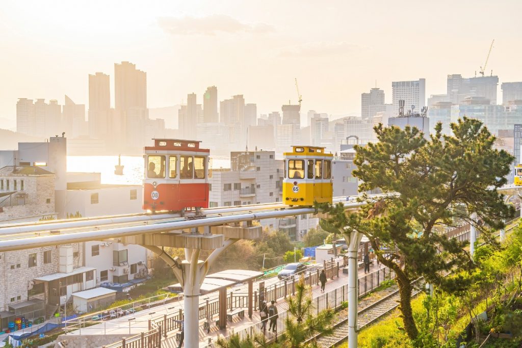 Jižní Korea - vyhlídkový vláček Haeundae