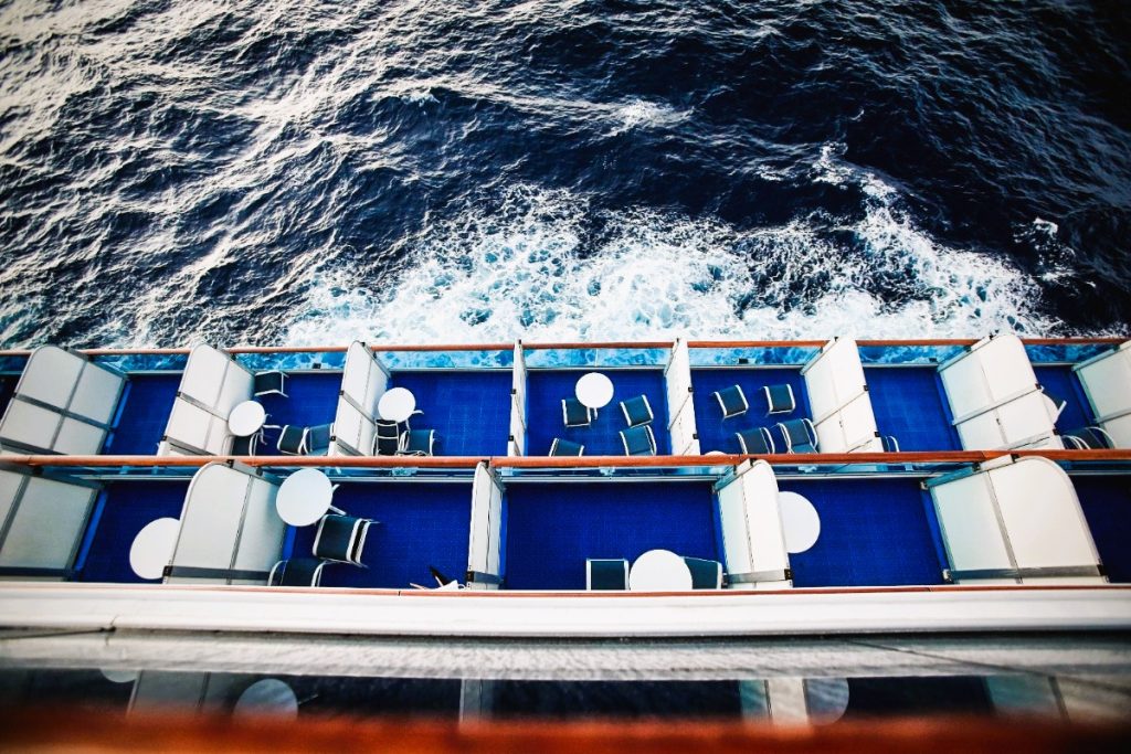 Loď Diamond Princess - výhled z balkonu