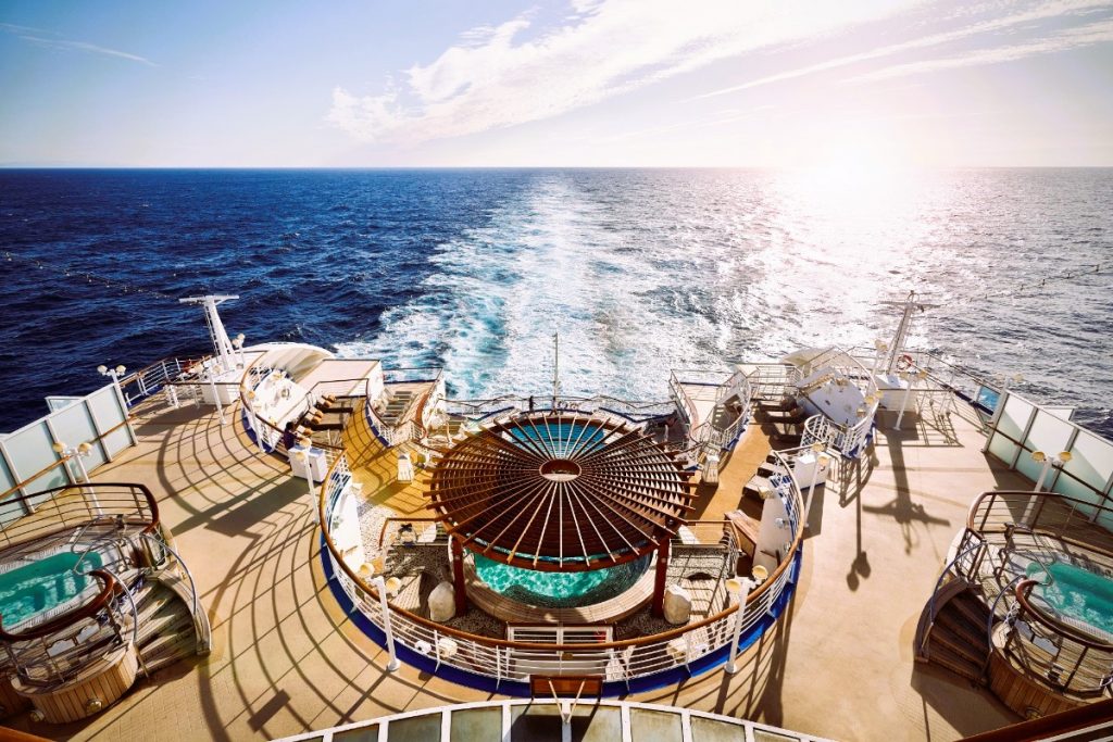 Loď Diamond Princess - výhled na otevřené moře
