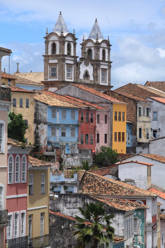 Historická čtvrť Pelourinho v městě Salvator, Brazílie