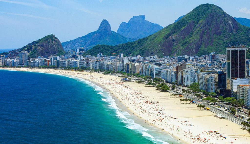 Pláž Copacabana Rio De Janeiro, Brazílie