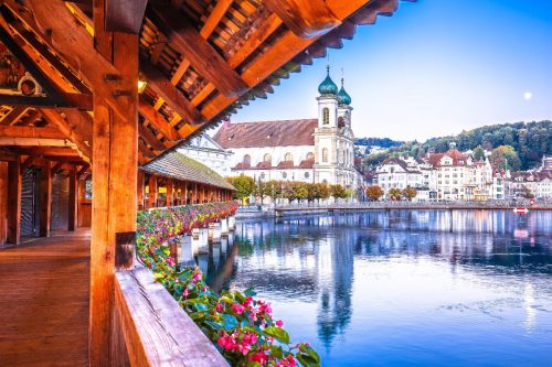 Malebné centrum městečka Lucern