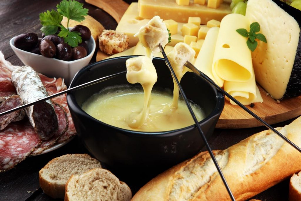 švýcarské Sýrové Fondue