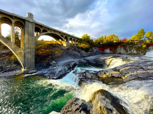 Vodopády řeky Spokane v Riverfront Parku