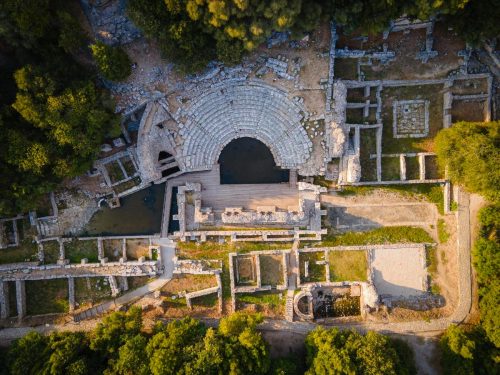 Butrint, nejvýznamnější archeologický areál v Albánii, zapsaný na seznamu UNESCO