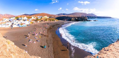 pláže v rybářské vesnici Ajuy na Fuerteventuře