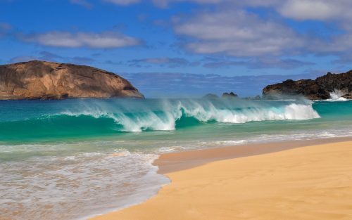 Písečná pláž na ostrově La Graciosa